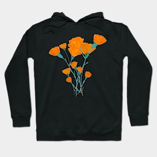 Orange Wildflower Hoodie